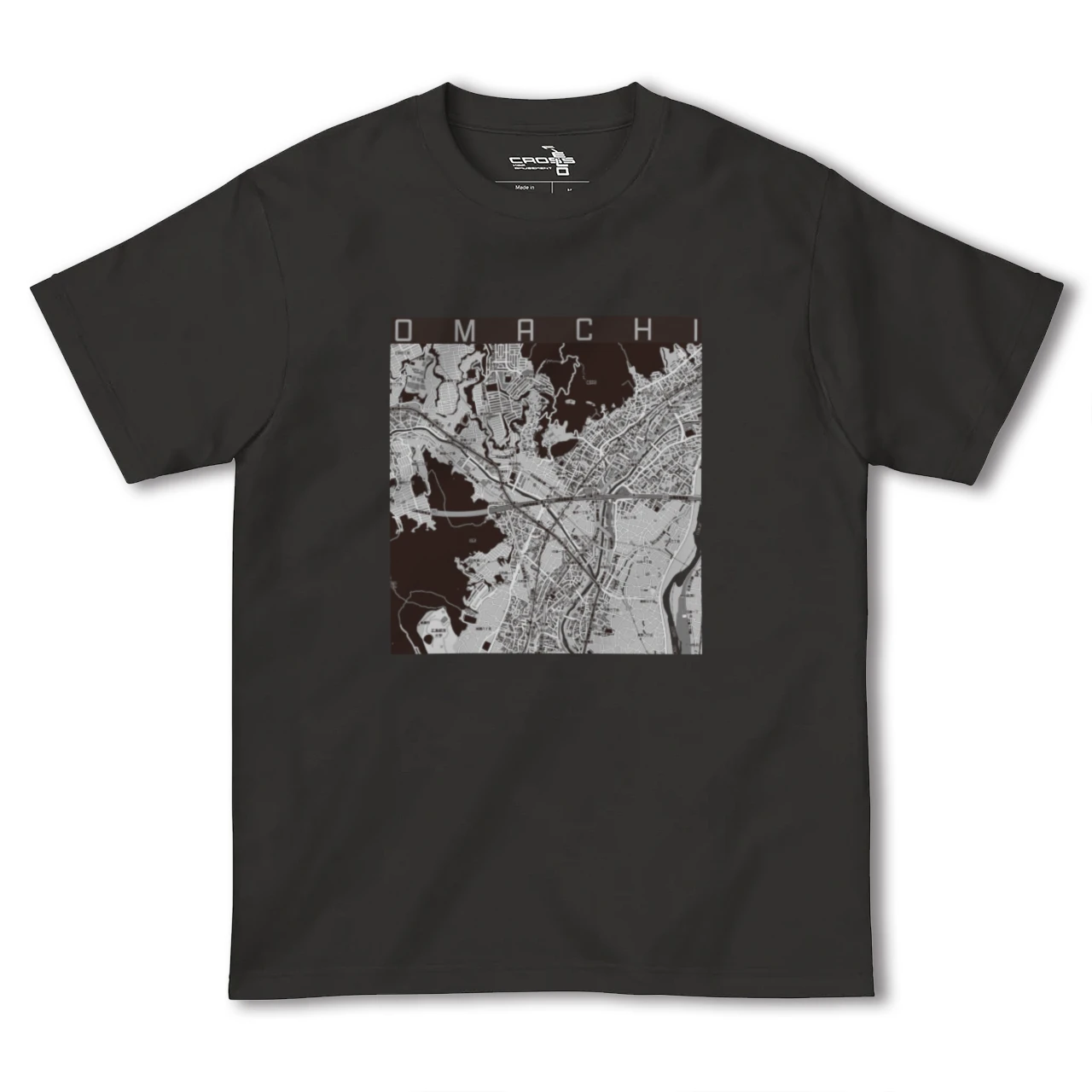 【大町（広島県）（広島県）】地図柄ヘビーウェイトTシャツ