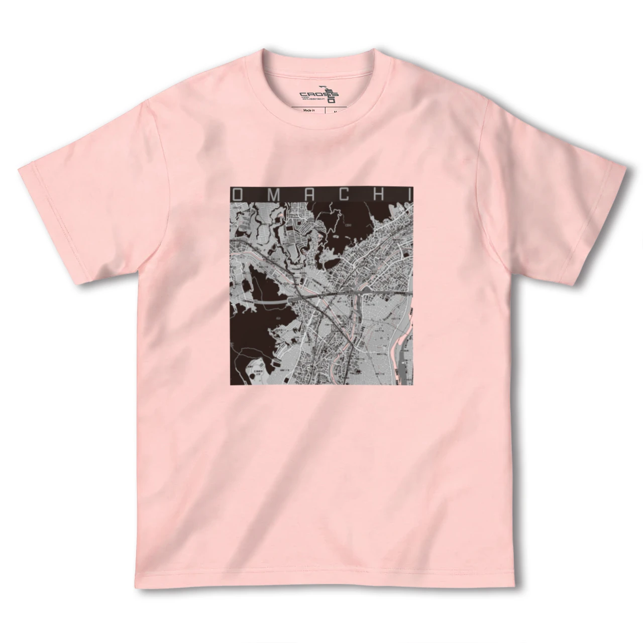 【大町（広島県）（広島県）】地図柄ヘビーウェイトTシャツ