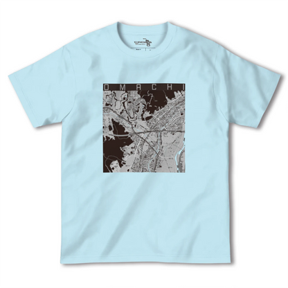 【大町（広島県）（広島県）】地図柄ヘビーウェイトTシャツ