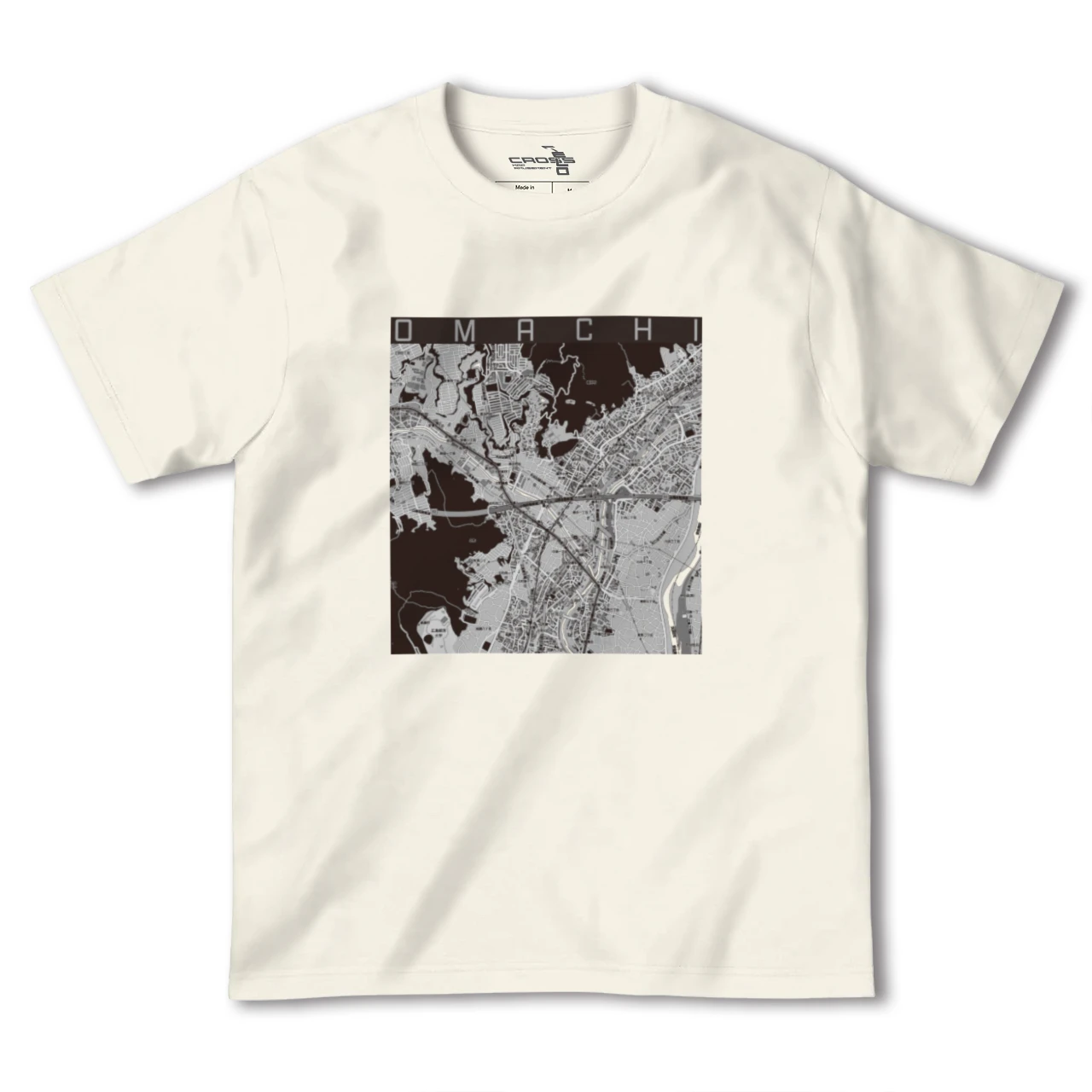 【大町（広島県）（広島県）】地図柄ヘビーウェイトTシャツ