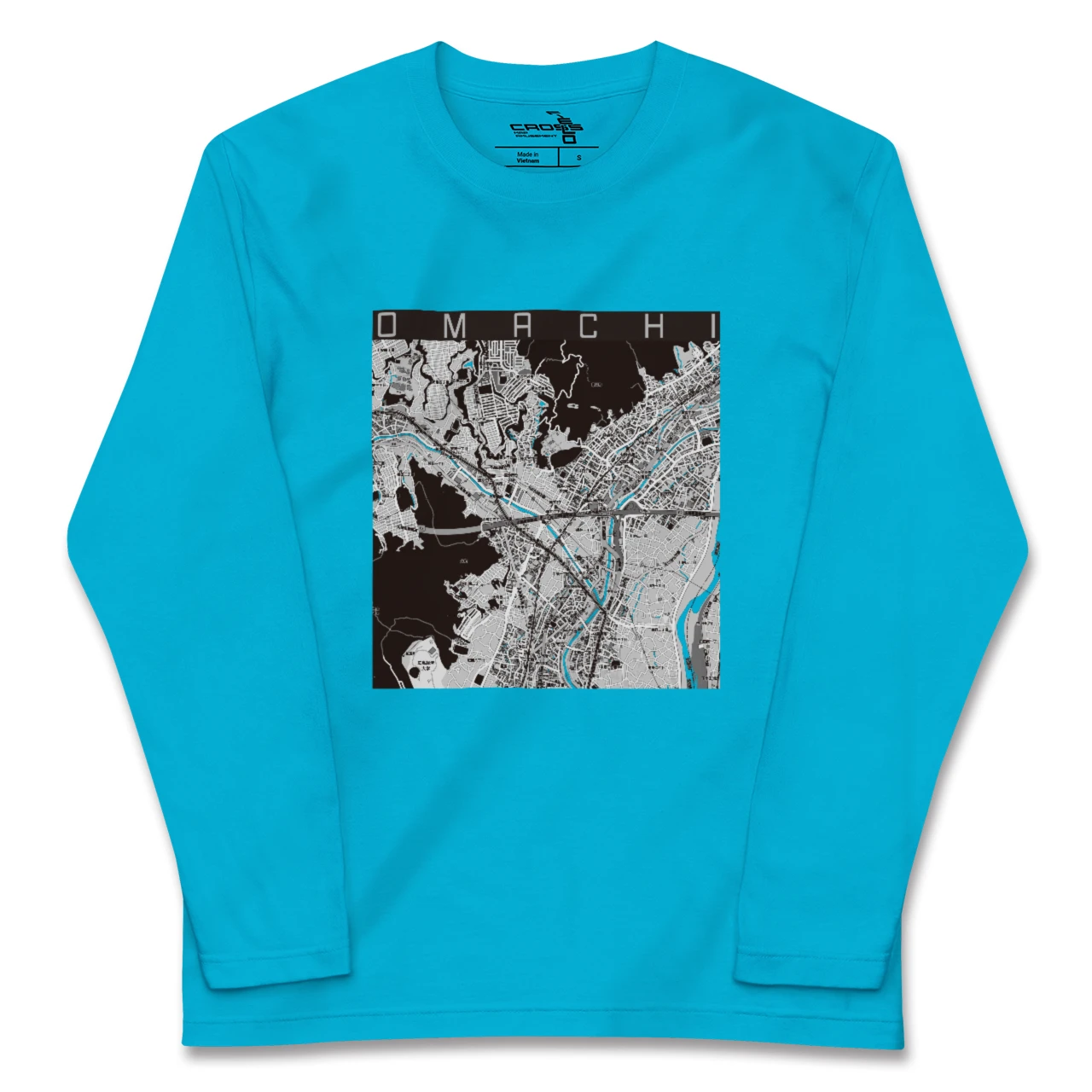 【大町（広島県）（広島県）】地図柄ロングスリーブTシャツ