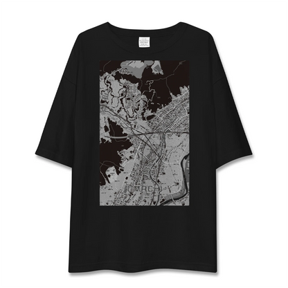 【大町（広島県）（広島県）】地図柄ビッグシルエットTシャツ