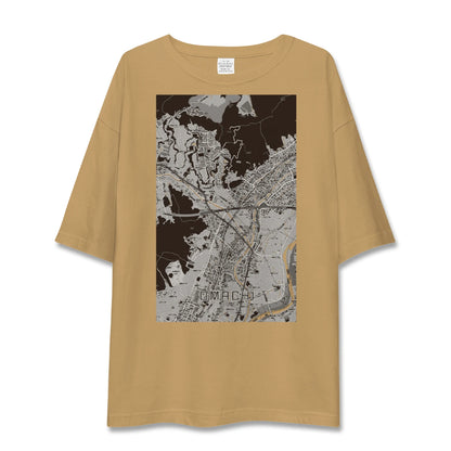 【大町（広島県）（広島県）】地図柄ビッグシルエットTシャツ