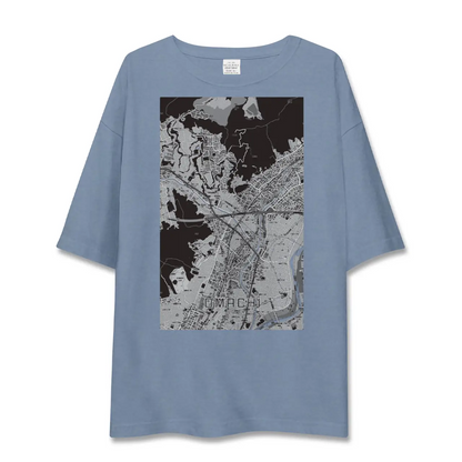 【大町（広島県）（広島県）】地図柄ビッグシルエットTシャツ