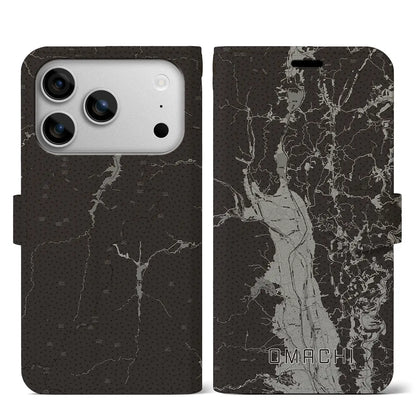 【大町（長野県）】地図柄iPhoneケース（手帳タイプ）