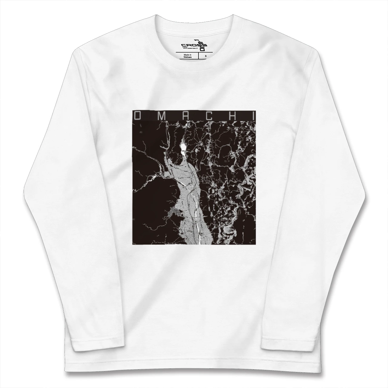 【大町（長野県）】地図柄ロングスリーブTシャツ
