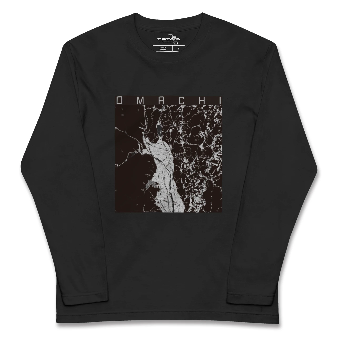 【大町（長野県）】地図柄ロングスリーブTシャツ