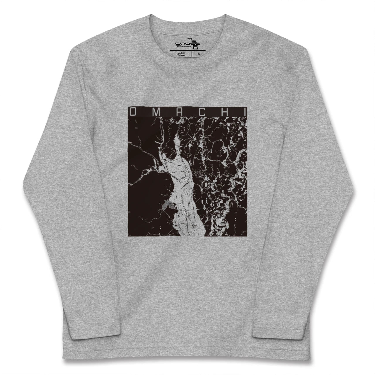 【大町（長野県）】地図柄ロングスリーブTシャツ