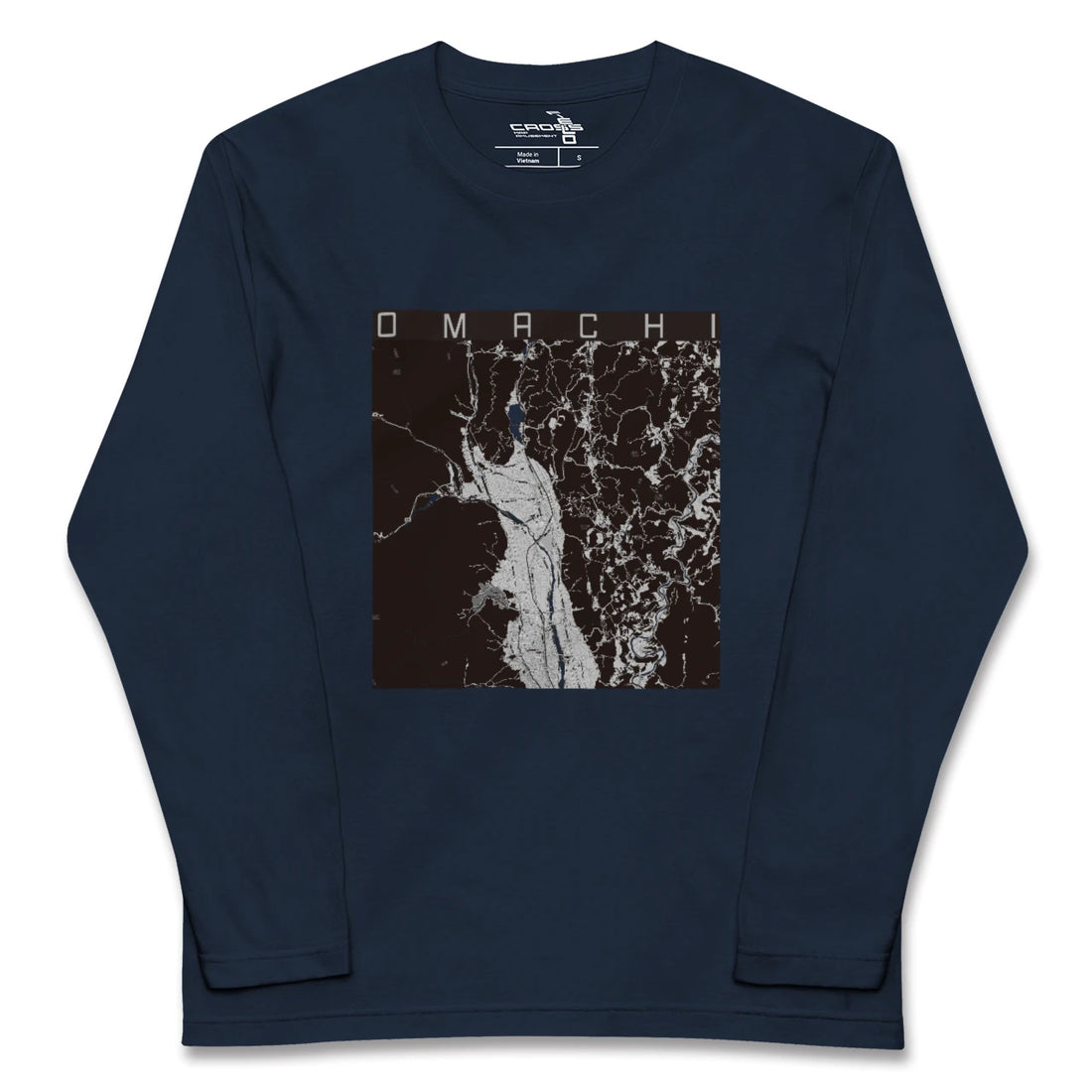 【大町（長野県）】地図柄ロングスリーブTシャツ