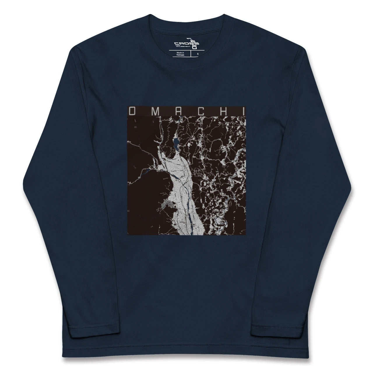 【大町（長野県）】地図柄ロングスリーブTシャツ