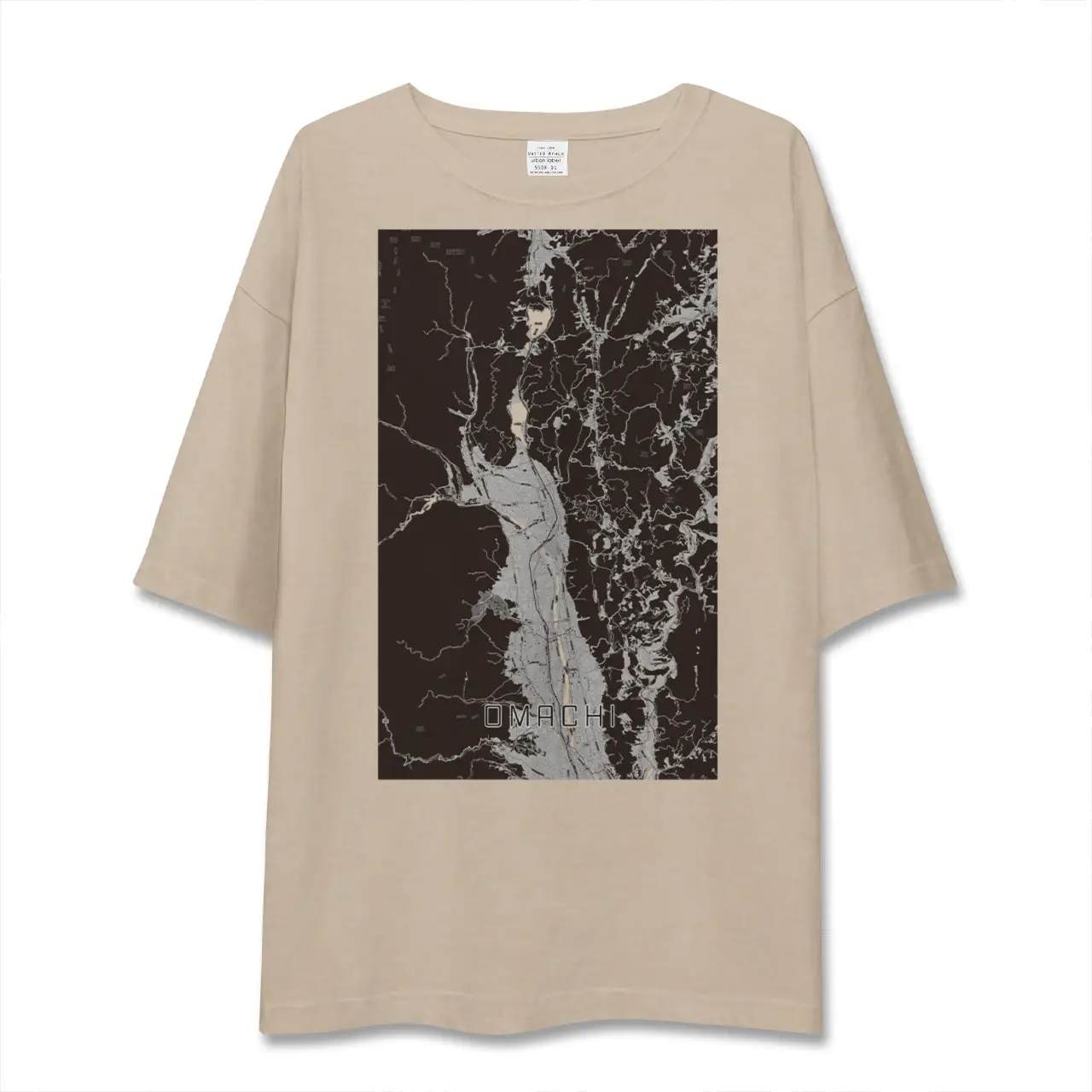 【大町（長野県）】地図柄ビッグシルエットTシャツ