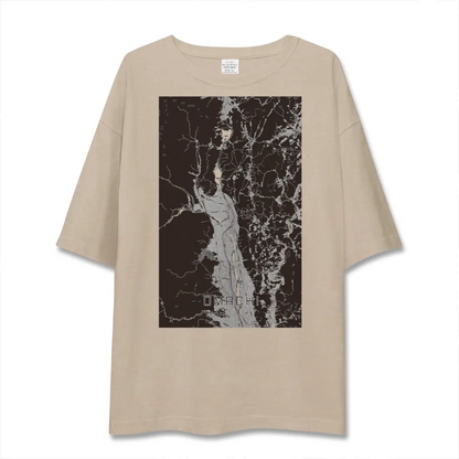 【大町（長野県）】地図柄ビッグシルエットTシャツ