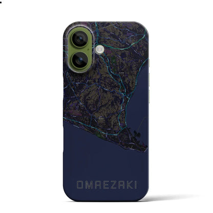 【御前崎（静岡県）】地図柄iPhoneケース（バックカバータイプ）