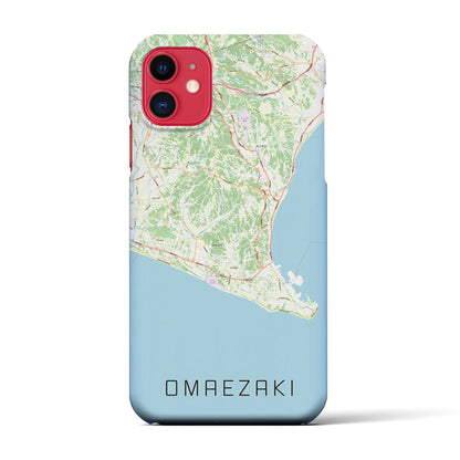 【御前崎（静岡県）】地図柄iPhoneケース（バックカバータイプ）