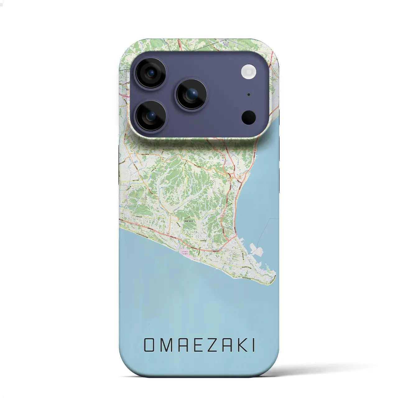 【御前崎（静岡県）】地図柄iPhoneケース（バックカバータイプ）ナチュラル・iPhone 17 Pro Max 用