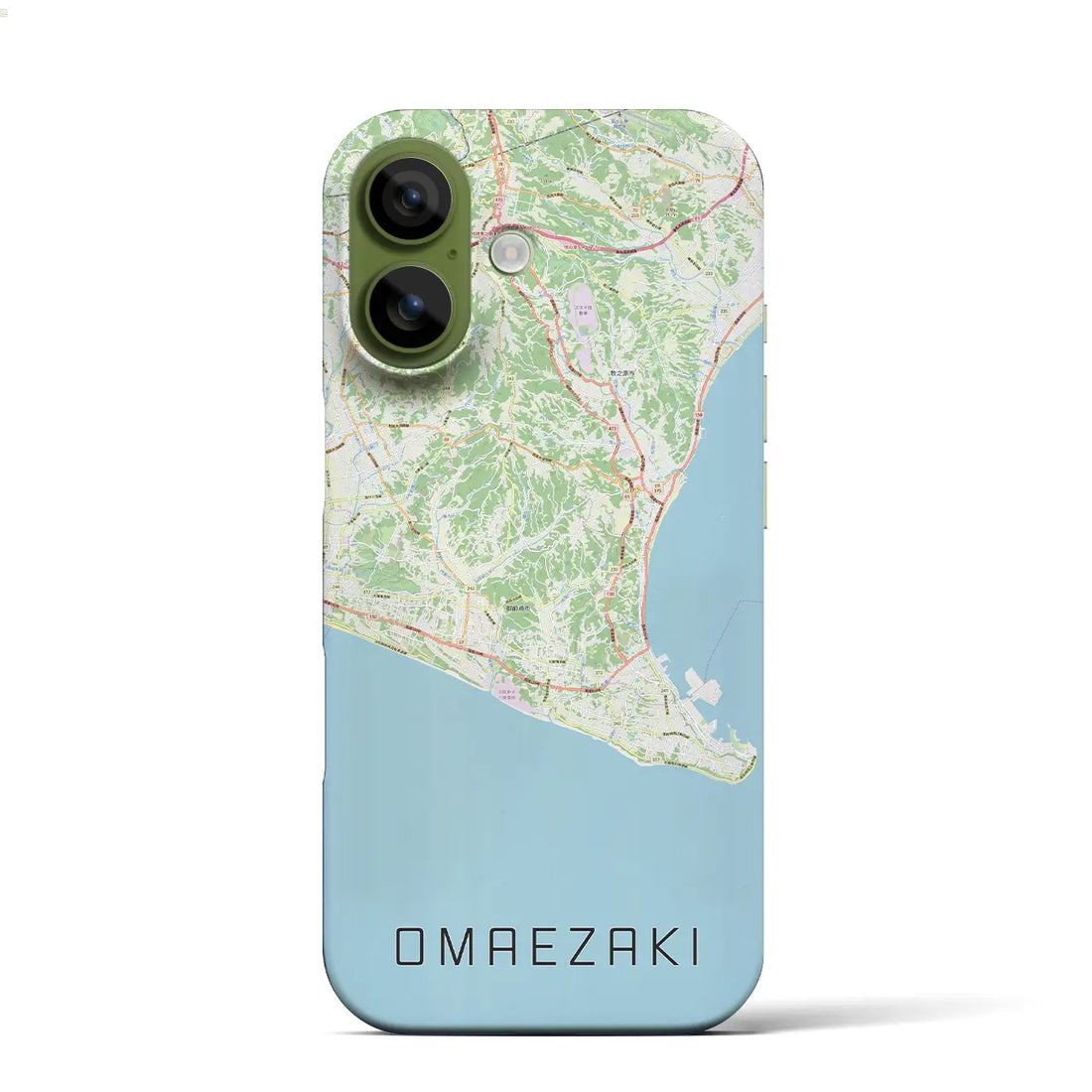 【御前崎(静岡県)】地図柄iPhoneケース(バックカバータイプ)ブラック・iPhone 17 Pro Max 用