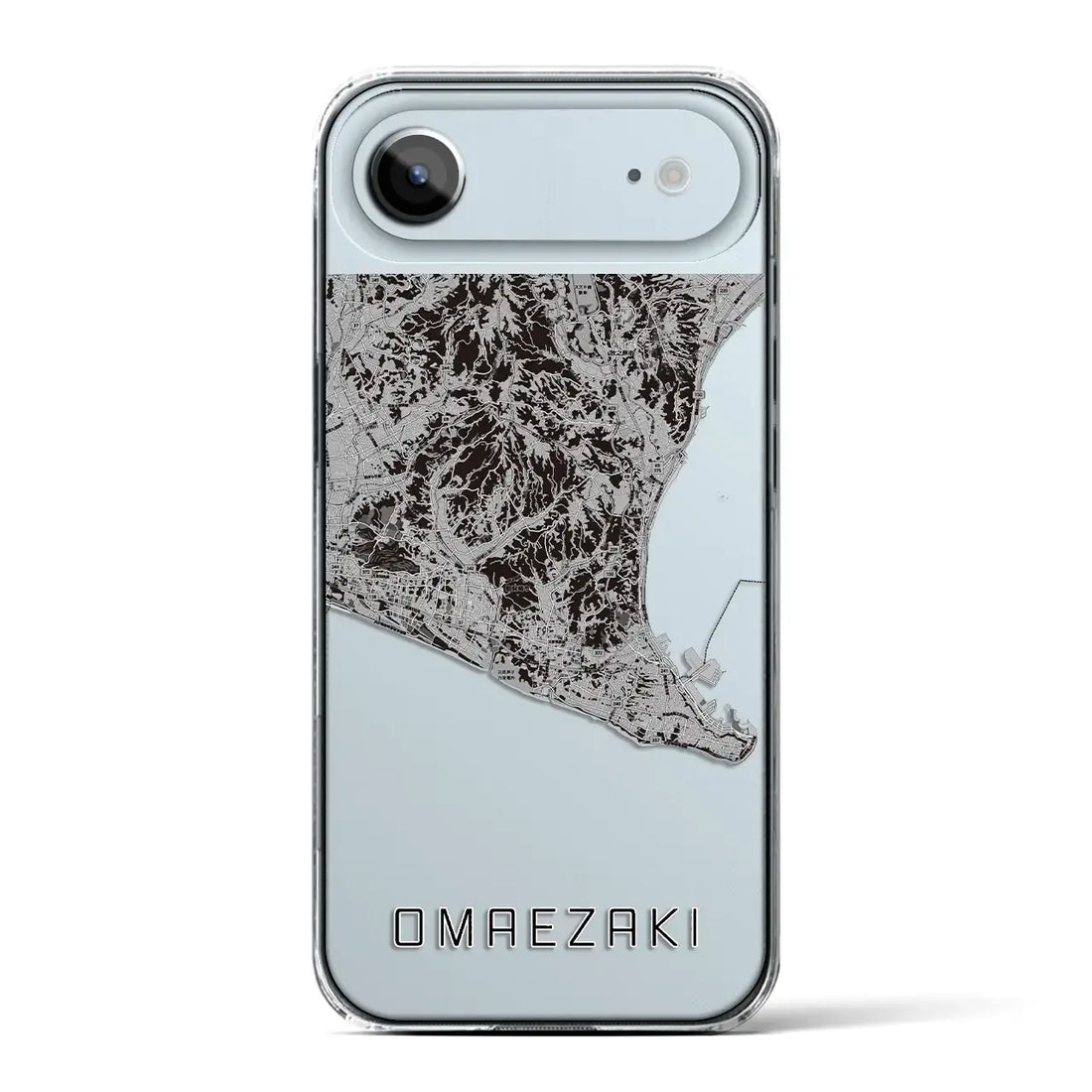 【御前崎（静岡県）】地図柄iPhoneケース（クリアタイプ）モノトーン・iPhone 17 Pro Max 用