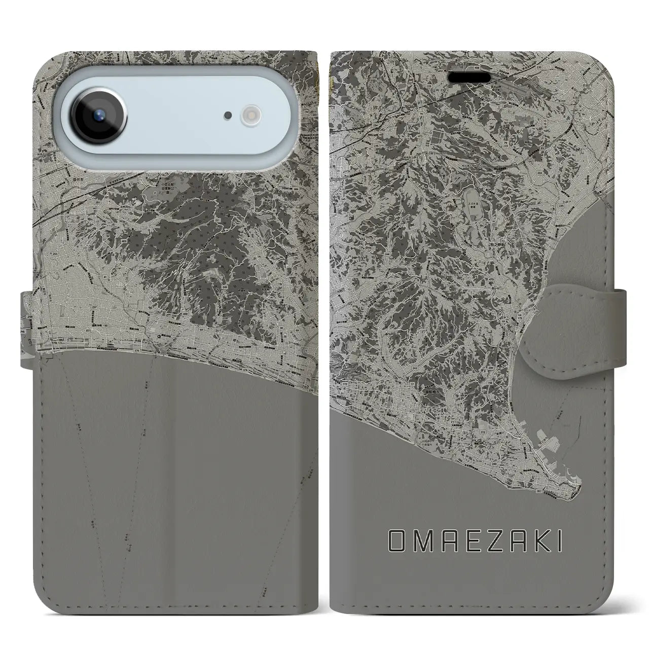 【御前崎（静岡県）】地図柄iPhoneケース（手帳タイプ）