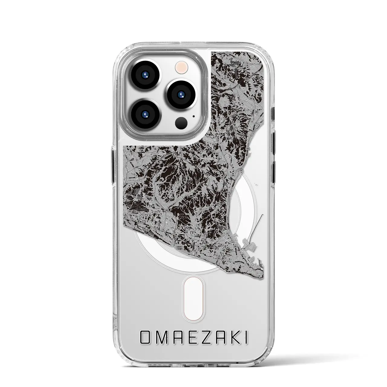 【御前崎（静岡県）】地図柄iPhoneケース（MagSafeタイプ）