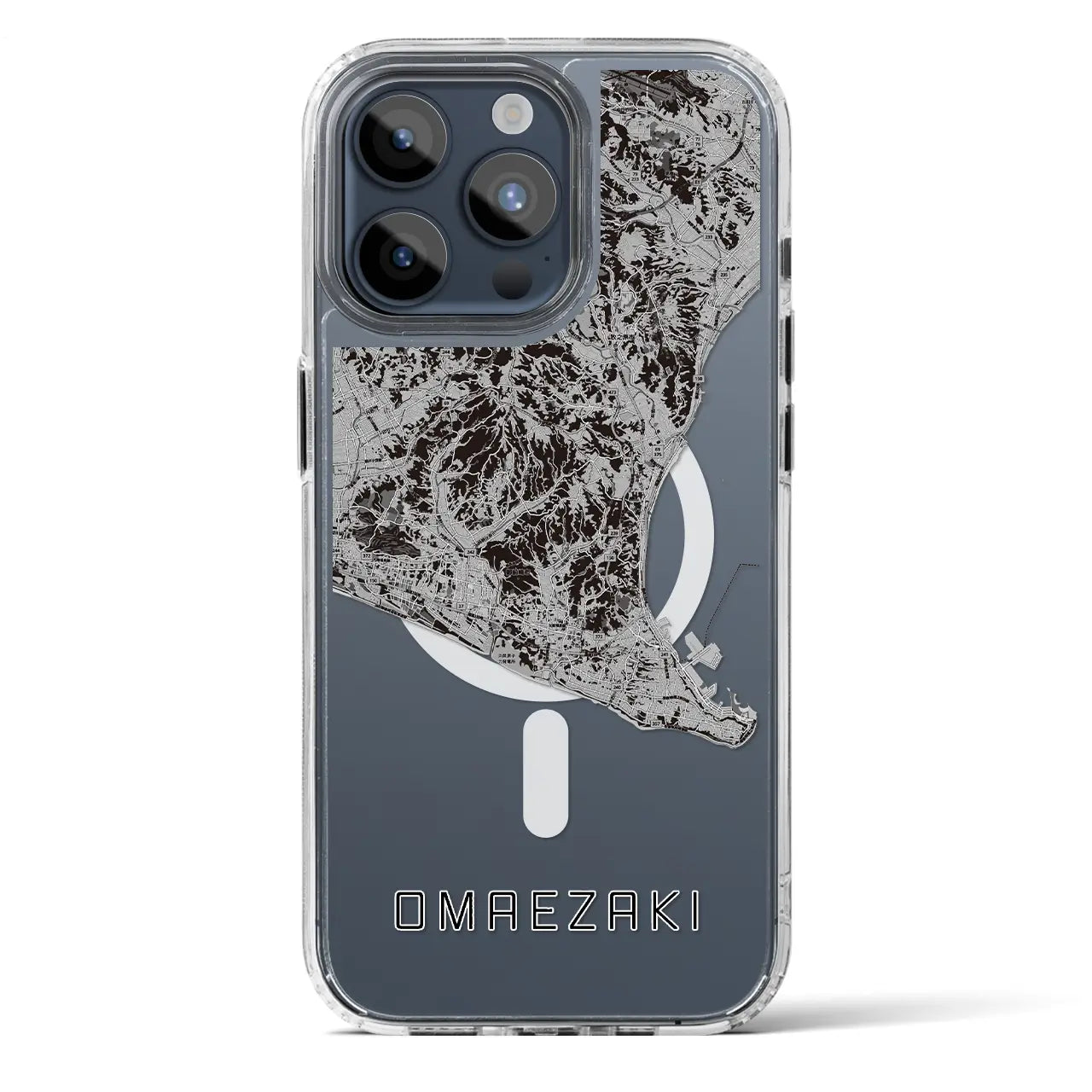 【御前崎（静岡県）】地図柄iPhoneケース（MagSafeタイプ）