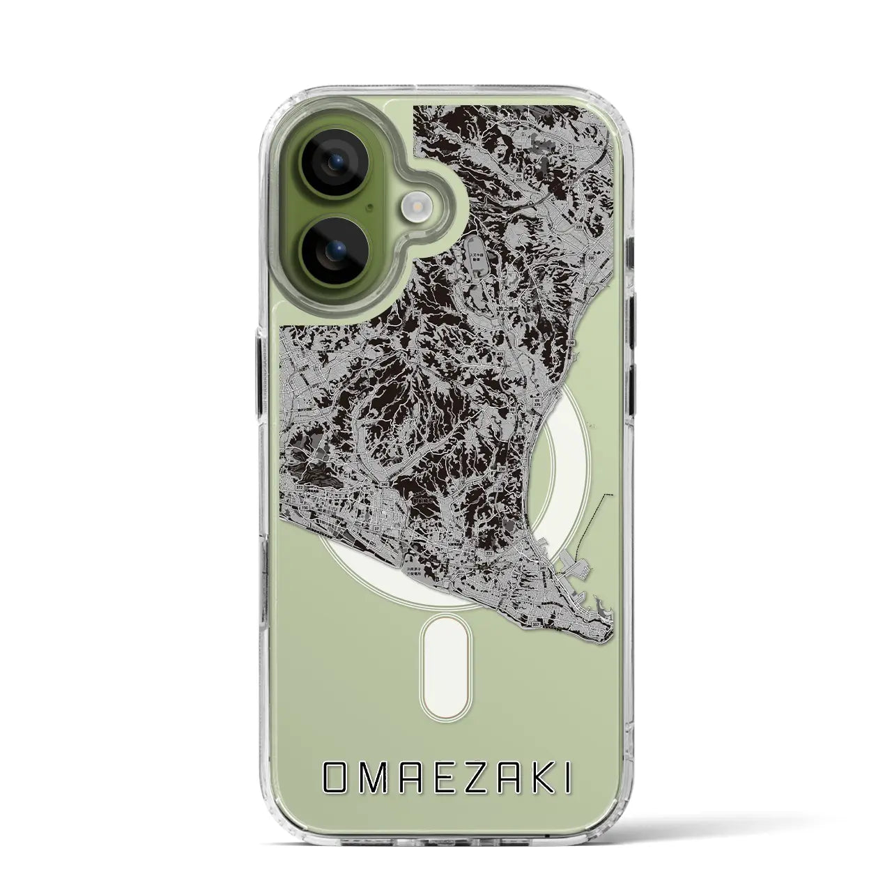 【御前崎（静岡県）】地図柄iPhoneケース（MagSafeタイプ）