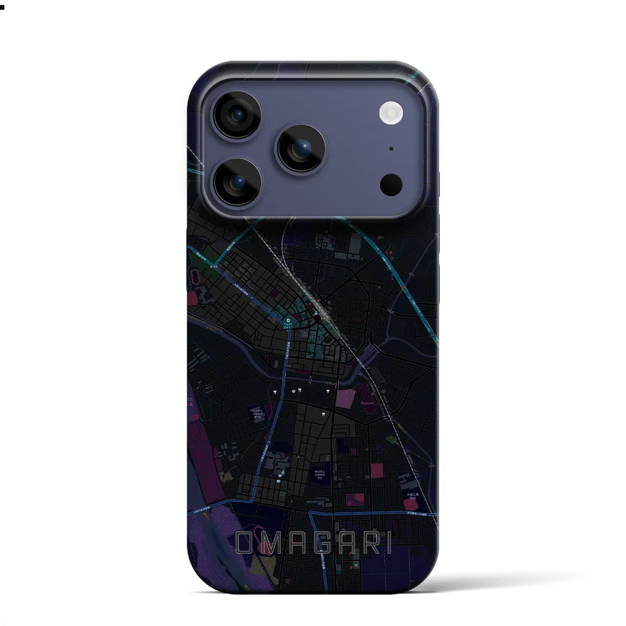 【大曲（秋田県）】地図柄iPhoneケース（バックカバータイプ）