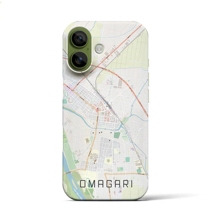 【大曲（秋田県）】地図柄iPhoneケース（バックカバータイプ）