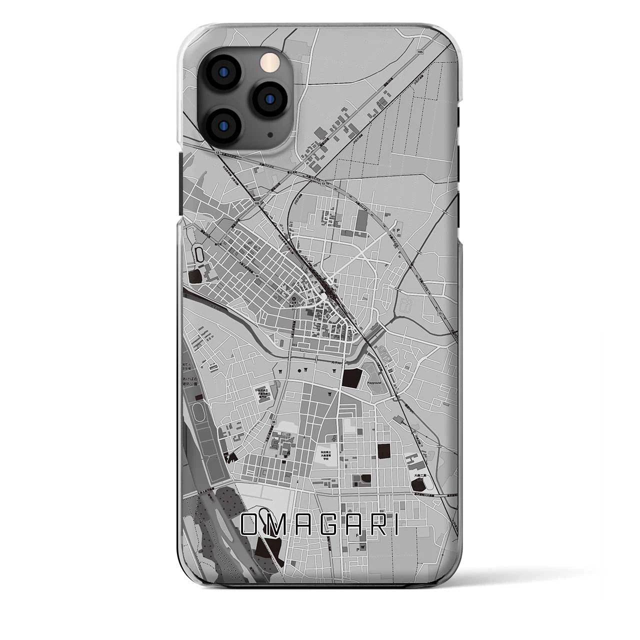 【大曲（秋田県）】地図柄iPhoneケース（クリアタイプ）