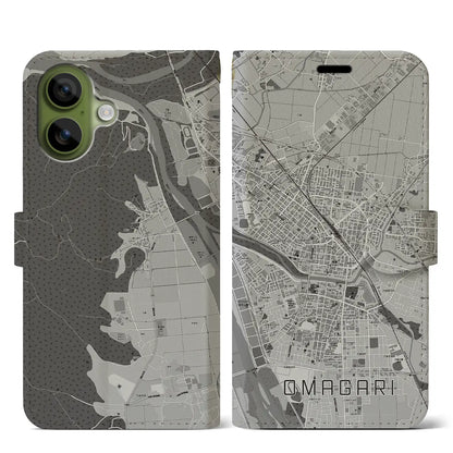 【大曲（秋田県）】地図柄iPhoneケース（手帳タイプ）