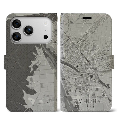 【大曲（秋田県）】地図柄iPhoneケース（手帳タイプ）