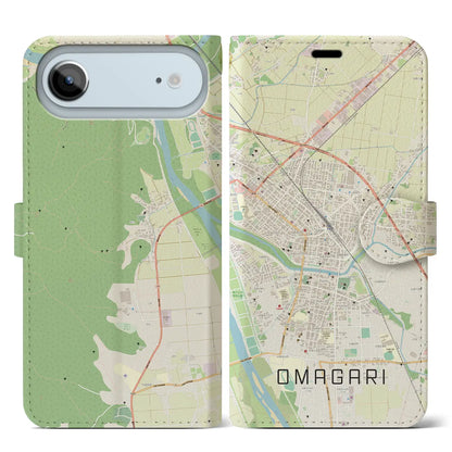 【大曲（秋田県）】地図柄iPhoneケース（手帳タイプ）