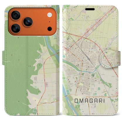 【大曲（秋田県）】地図柄iPhoneケース（手帳タイプ）