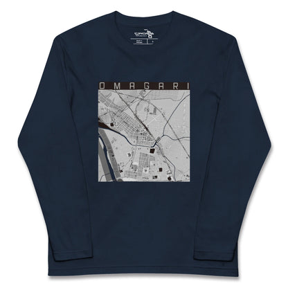 【大曲（秋田県）】地図柄ロングスリーブTシャツ