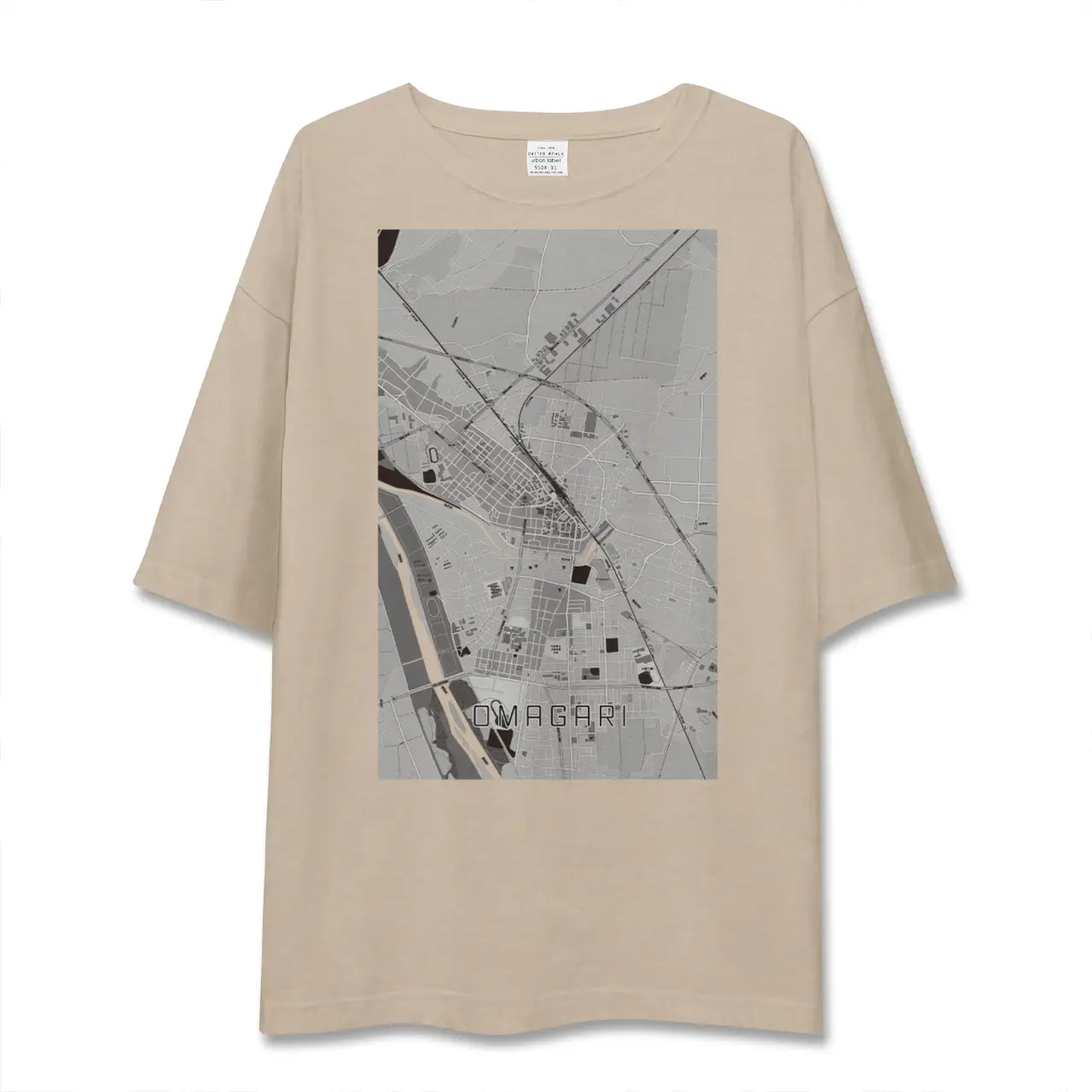 【大曲（秋田県）】地図柄ビッグシルエットTシャツ