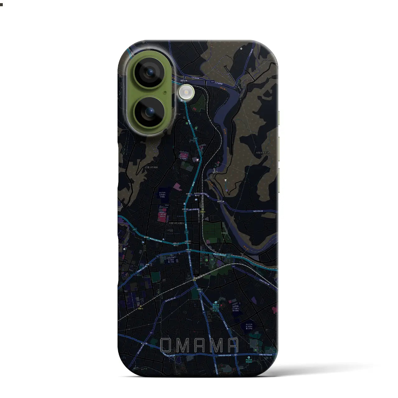 【大間々（群馬県）】地図柄iPhoneケース（バックカバータイプ）