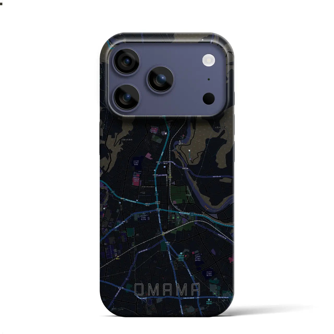 【大間々（群馬県）】地図柄iPhoneケース（バックカバータイプ）