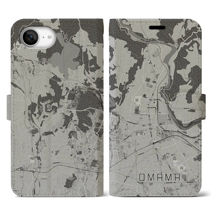 【大間々（群馬県）】地図柄iPhoneケース（手帳タイプ）