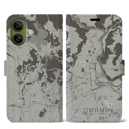 【大間々（群馬県）】地図柄iPhoneケース（手帳タイプ）