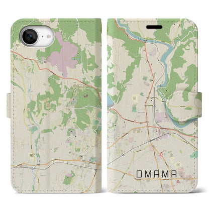 【大間々（群馬県）】地図柄iPhoneケース（手帳タイプ）