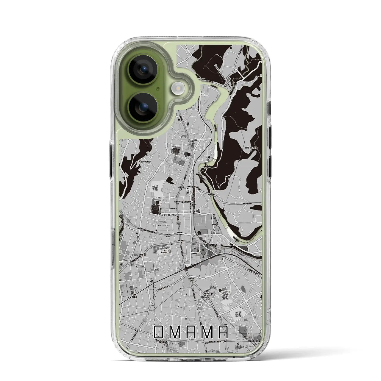 【大間々（群馬県）】地図柄iPhoneケース（MagSafeタイプ）