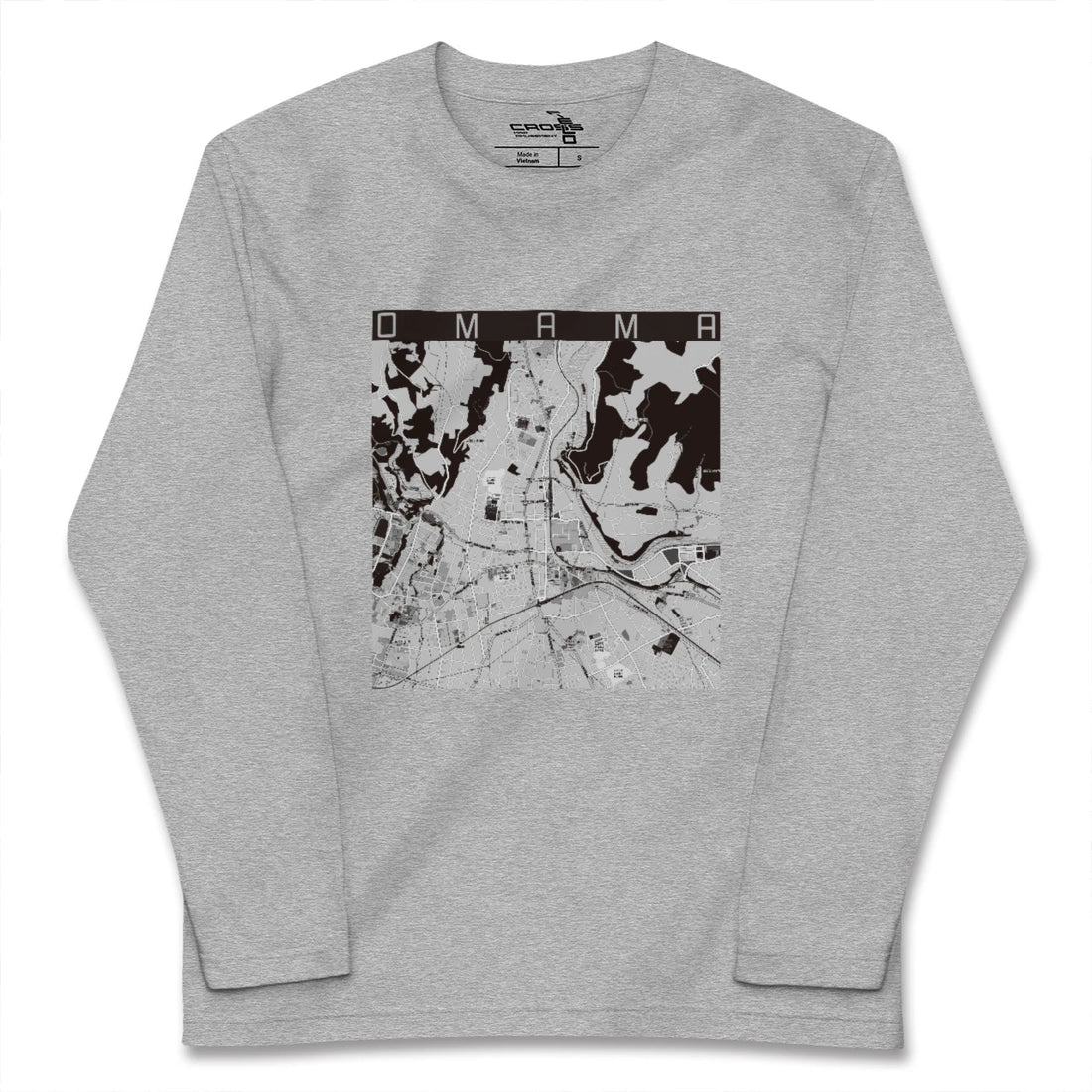 【大間々（群馬県）】地図柄ロングスリーブTシャツ