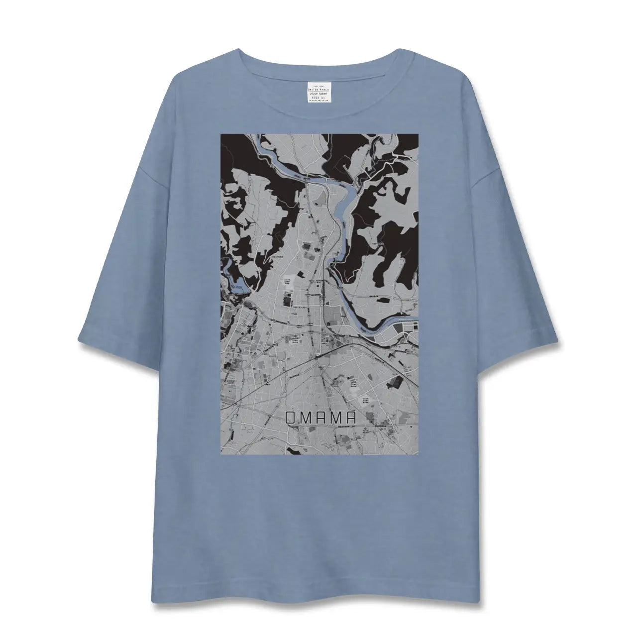 【大間々（群馬県）】地図柄ビッグシルエットTシャツ