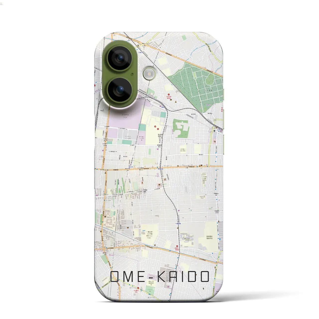 【青梅街道（東京都）】地図柄iPhoneケース（バックカバータイプ）