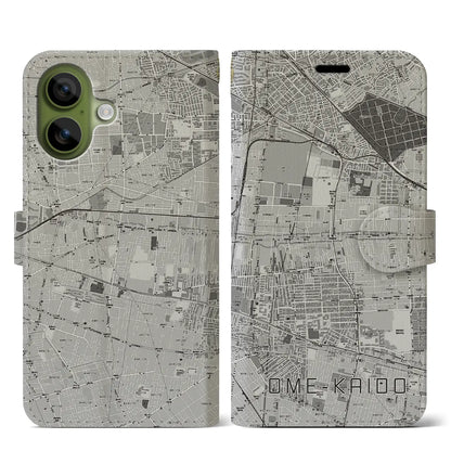 【青梅街道（東京都）】地図柄iPhoneケース（手帳タイプ）