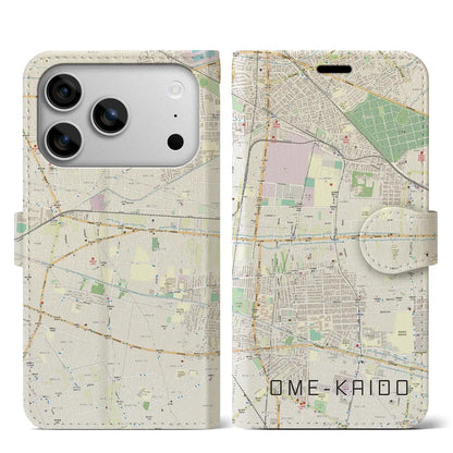 【青梅街道（東京都）】地図柄iPhoneケース（手帳タイプ）