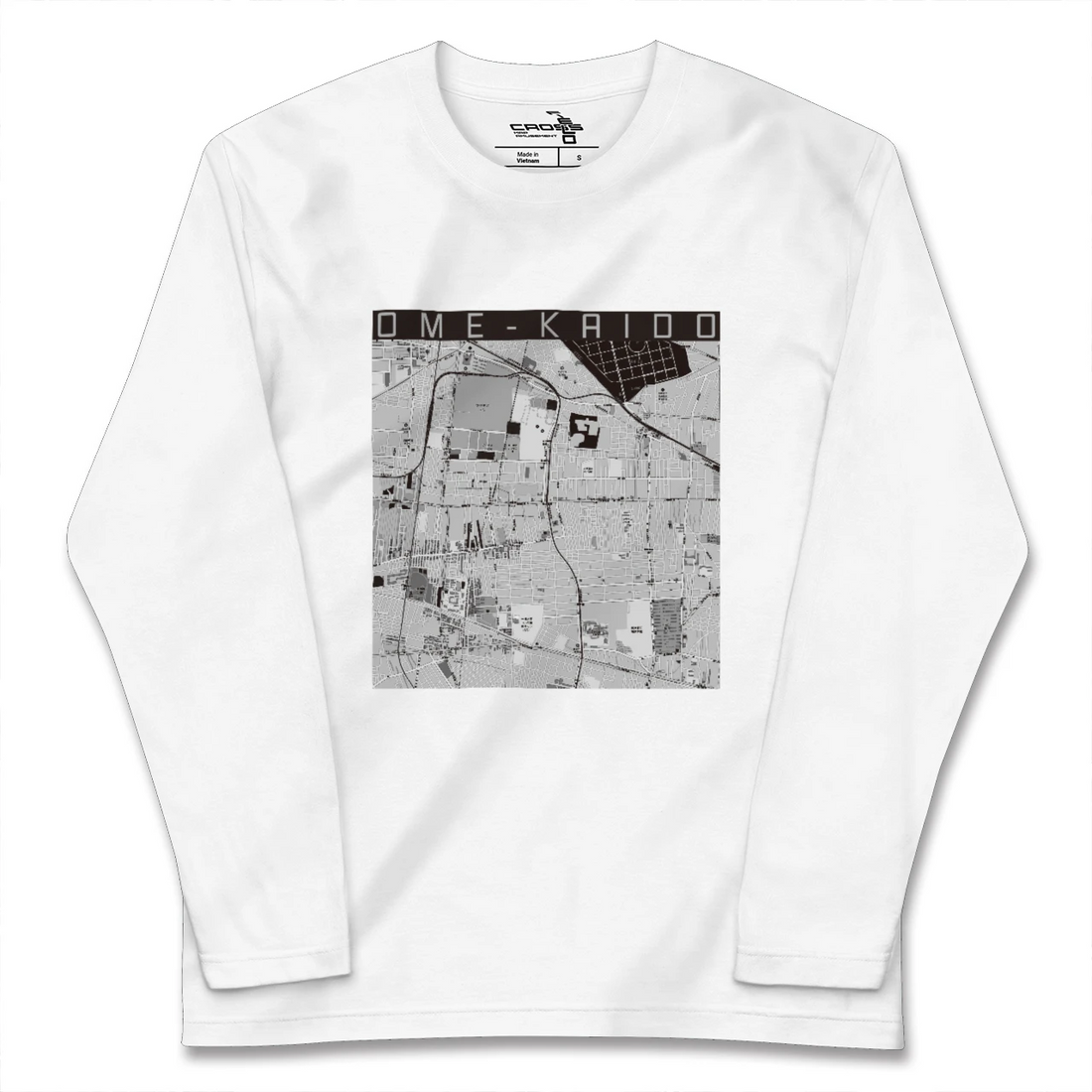 【青梅街道(東京都)】地図柄ロングスリーブTシャツ