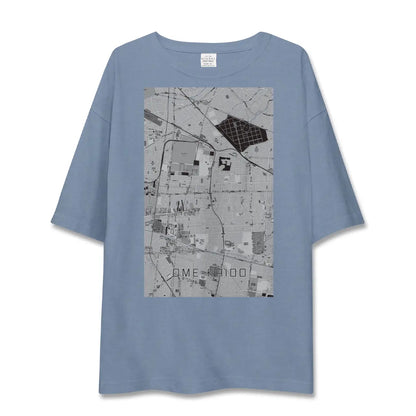 【青梅街道（東京都）】地図柄ビッグシルエットTシャツ