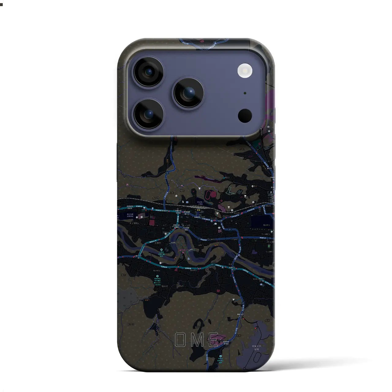 【青梅（東京都）】地図柄iPhoneケース（バックカバータイプ）