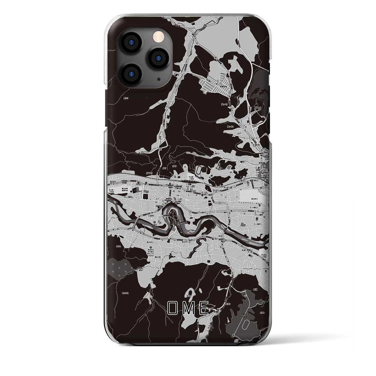 【青梅（東京都）】地図柄iPhoneケース（クリアタイプ）