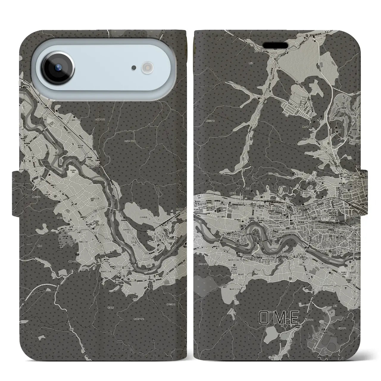 【青梅（東京都）】地図柄iPhoneケース（手帳タイプ）